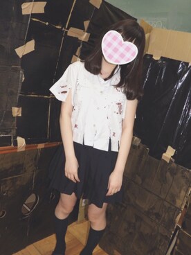 「tutuanna（チュチュアンナ）のアイテム（ソックス/靴下、ブラック系）」を使った、かほさん（レディース・151cm）の冬コーディネート