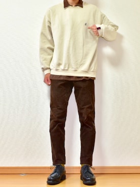 「Gramicci（グラミチ）のアイテム（スウェット）」を使った、kaasuke🐾さん（メンズ・179cm）の秋コーディネート