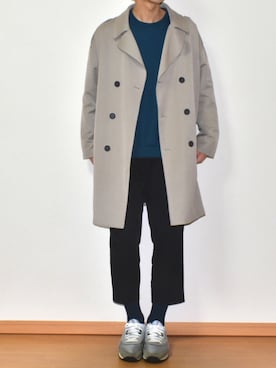 「EMMA  CLOTHES」｜「アイテム（トレンチコート）」を使った、kaasuke🐾さん（メンズ・179cm）の冬コーディネート