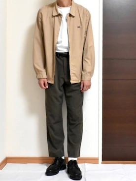「Lee（リー）のアイテム（ブルゾン）」を使った、kaasuke🐾さん（メンズ・180cm）の秋コーディネート