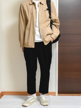 「Lee（リー）のアイテム（ブルゾン）」を使った、kaasuke🐾さん（メンズ・180cm）の秋コーディネート