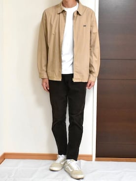 「Lee（リー）のアイテム（ブルゾン）」を使った、kaasuke🐾さん（メンズ・180cm）の秋コーディネート