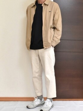 「Lee（リー）のアイテム（ブルゾン）」を使った、kaasuke🐾さん（メンズ・180cm）の秋コーディネート