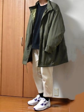 「PUBLUX（パブリュクス）のアイテム（モッズコート）」を使った、kaasuke🐾さん（メンズ・180cm）の冬コーディネート