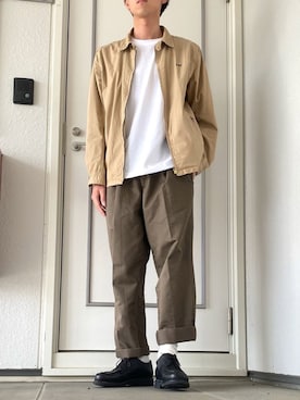「Lee（リー）のアイテム（ブルゾン）」を使った、kaasuke🐾さん（メンズ・180cm）の春コーディネート