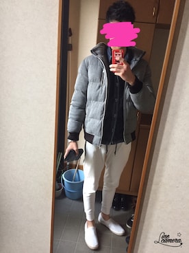 「aveil（アベイル）のアイテム」を使った、シュウさん（メンズ・186cm）の冬コーディネート