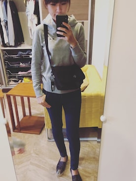 「mamafashion」｜「アイテム（バッグ）」を使った、Rainy Gungさん（レディース・170cm）の冬コーディネート