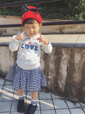「七五三」｜「アイテム（福袋/福箱）」を使った、ottiii//9歳さん（キッズ・100cm）の秋コーディネート