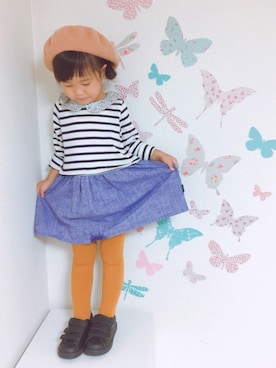 「kladskap（クレードスコープ）のアイテム（ワンピース/ドレス）」を使った、ottiii//9歳さん（キッズ・100cm）の冬コーディネート