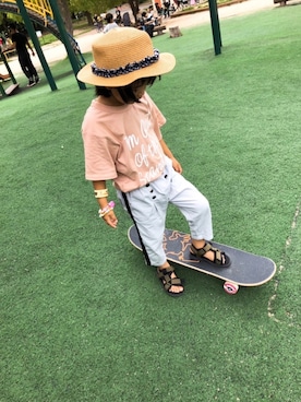 「スケボー」｜「アイテム（その他）」を使った、ottiii//9歳さん（キッズ・110cm）の夏コーディネート
