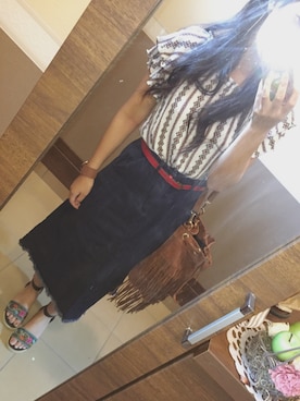 「nice claup」｜「アイテム（アクセサリー）」を使った、ばななさん（レディース・159cm）の夏コーディネート