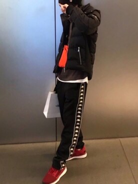 「VENCEEXCHANGE（ヴァンスエクスチェンジ）のアイテム（ブルゾン）」を使った、ヤマドレイの日常日記さん（メンズ・173cm）の冬コーディネート