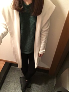 「one way（ワンウェイ）のアイテム（その他アウター）」を使った、saki.さん（レディース・164cm）の冬コーディネート