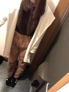 「one way（ワンウェイ）のアイテム（その他アウター）」を使った、saki.さん（レディース・164cm）の冬コーディネート
