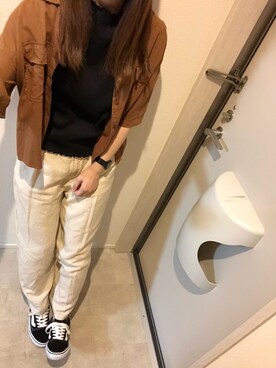 「LOWRYS FARM（ローリーズファーム）のショートＣＰＯシャツ　841006（シャツ/ブラウス）」を使った、saki.さん（レディース・164cm）の夏コーディネート