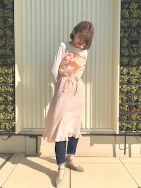 「VINTAGE（ヴィンテージ）のアイテム（ワンピース/ドレス）」を使った、musashikosugiさん（レディース・160cm）の春コーディネート