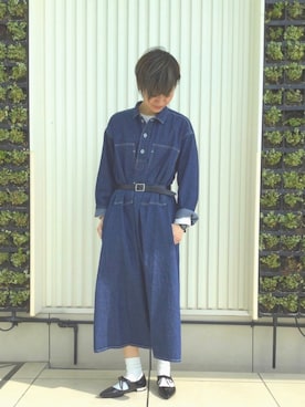 「オリエンタルトラフィック」｜「アイテム（シャツワンピース）」を使った、musashikosugiさん（レディース・160cm）の春コーディネート