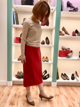 「赤いスカート」｜musashikosugiさん（レディース・160cm）の秋コーディネート