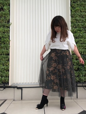 「白トップス」｜musashikosugiさん（レディース・160cm）の秋コーディネート