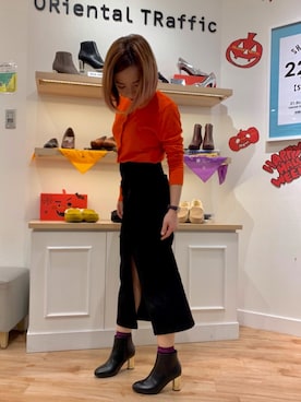 「アイテム（腕時計、パープル系）」を使った、musashikosugiさん（レディース・160cm）の秋コーディネート