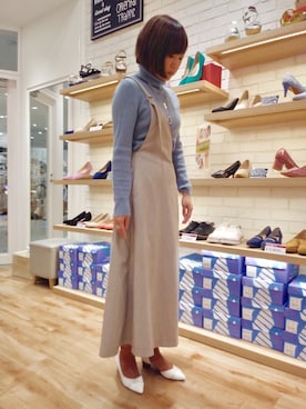 「パンプス×靴下」｜musashikosugiさん（レディース・160cm）の春コーディネート