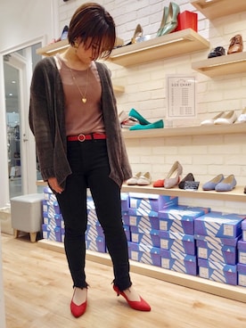 「赤パンプス」｜musashikosugiさん（レディース・160cm）の春コーディネート
