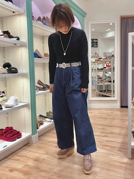 「モンクシューズ」｜musashikosugiさん（レディース・160cm）の春コーディネート