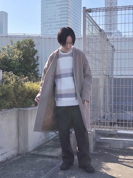 「JUNRED（ジュンレッド）のアイテム（その他アウター）」を使った、カズヤさん（メンズ・170cm）の冬コーディネート
