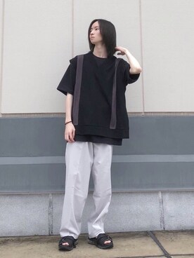 「JUNRED（ジュンレッド）のアイテム（その他トップス）」を使った、カズヤさん（メンズ・170cm）の夏コーディネート