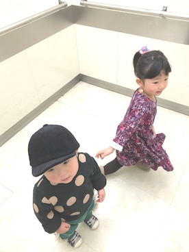 「zozio（ゾジオ）のアイテム」を使った、yuawさん（キッズ・100cm）の冬コーディネート