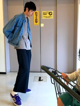 「patagonia」｜「アイテム（デニムジャケット）」を使った、よっしーDAKARAツイスターズ証券吉村さん（メンズ・185cm）の夏コーディネート