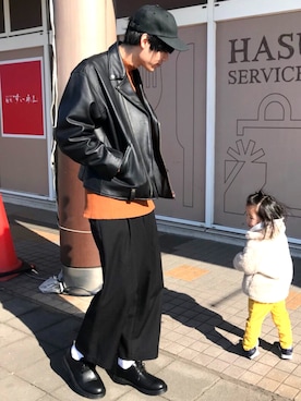 「1sin（イッシン）のアイテム」を使った、よっしーDAKARAツイスターズ証券吉村さん（メンズ・185cm）の冬コーディネート