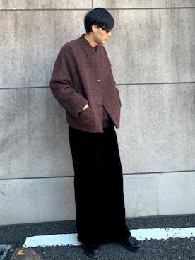 「KOMONO.（コモノ）のアイテム（サングラス）」を使った、よっしーDAKARAツイスターズ証券吉村さん（メンズ・185cm）の冬コーディネート