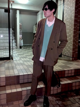 「KOMONO.」｜よっしーDAKARAツイスターズ証券吉村さん（メンズ・185cm）の春コーディネート