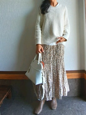 「IENA（イエナ）のSANELIA ノースリーブシャツ◆（シャツ/ブラウス）」を使った、megumins1126さん（レディース・161cm）の冬コーディネート