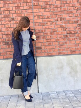 「AS KNOW AS PINKY（アズノゥアズピンキー）のアイテム（トレンチコート）」を使った、Taiyou（たいよう）さん（レディース・154cm）の春コーディネート