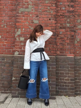 「MURUA（ムルーア）のアイテム」を使った、Taiyou（たいよう）さん（レディース・154cm）の春コーディネート