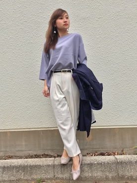 「AS KNOW AS PINKY（アズノゥアズピンキー）のアイテム（トレンチコート）」を使った、Taiyou（たいよう）さん（レディース・154cm）の春コーディネート