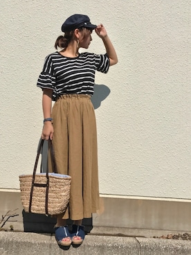 「coche et coche（コシュエコシュ）のアイテム」を使った、Taiyou（たいよう）さん（レディース・154cm）の夏コーディネート