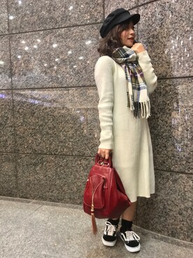 「SHARE PARK（シェアパーク）のアイテム（帽子）」を使った、Taiyou（たいよう）さん（レディース・154cm）の秋コーディネート