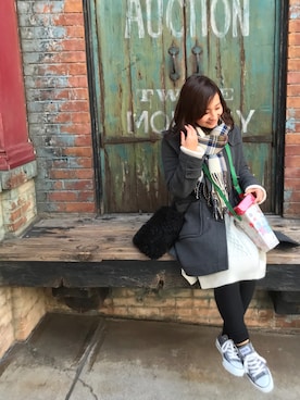 「UNITED ARROWS（ユナイテッドアローズ）のアイテム（ダッフルコート）」を使った、Taiyou（たいよう）さん（レディース・154cm）の冬コーディネート