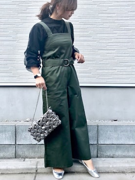 「SENSE OF PLACE by URBAN RESEAR」｜「アイテム（オールインワン・サロペット）」を使った、Taiyou（たいよう）さん（レディース・154cm）の冬コーディネート