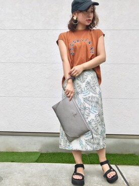 「SHARE PARK（シェアパーク）のアイテム（帽子）」を使った、Taiyou（たいよう）さん（レディース・154cm）の夏コーディネート