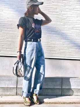 「SHARE PARK（シェアパーク）のアイテム（帽子）」を使った、Taiyou（たいよう）さん（レディース・154cm）の春コーディネート