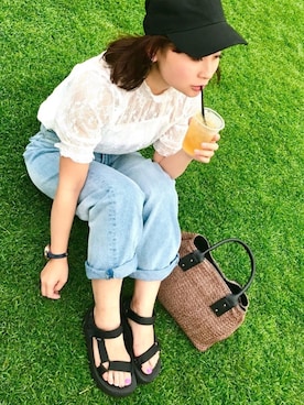 「アプレジュール」｜「アイテム（帽子）」を使った、Taiyou（たいよう）さん（レディース・154cm）の春コーディネート