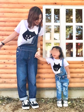 「にゃー」｜「アイテム（オールインワン・サロペット）」を使った、Taiyou（たいよう）さん（レディース・154cm）の秋コーディネート