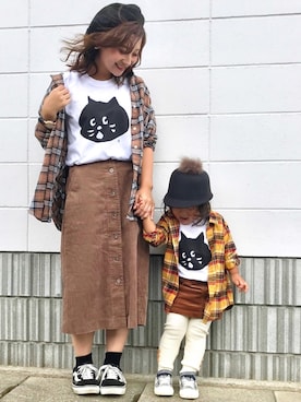「にゃー」｜「アイテム（ハンチング/ベレー帽）」を使った、Taiyou（たいよう）さん（レディース・154cm）の秋コーディネート