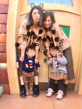 スウェットを使った ディズニーコーデ のレディース人気ファッションコーディネート 髪型 ロングヘアー Wear