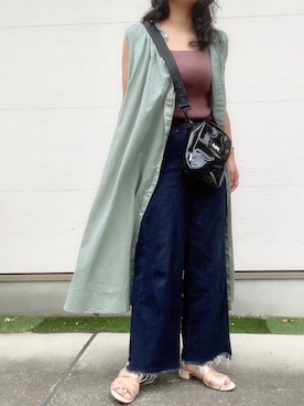 「ジーユーコーデ」｜「アイテム（ワンピース/ドレス）」を使った、Taiyou（たいよう）さん（レディース・153cm）の夏コーディネート