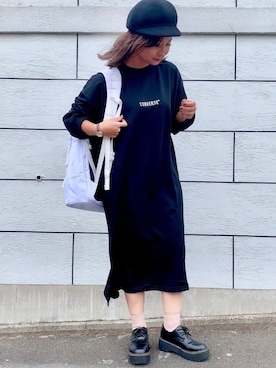 「CONVERSE（コンバース）のアイテム（ワンピース/ドレス）」を使った、Taiyou（たいよう）さん（レディース・153cm）の秋コーディネート